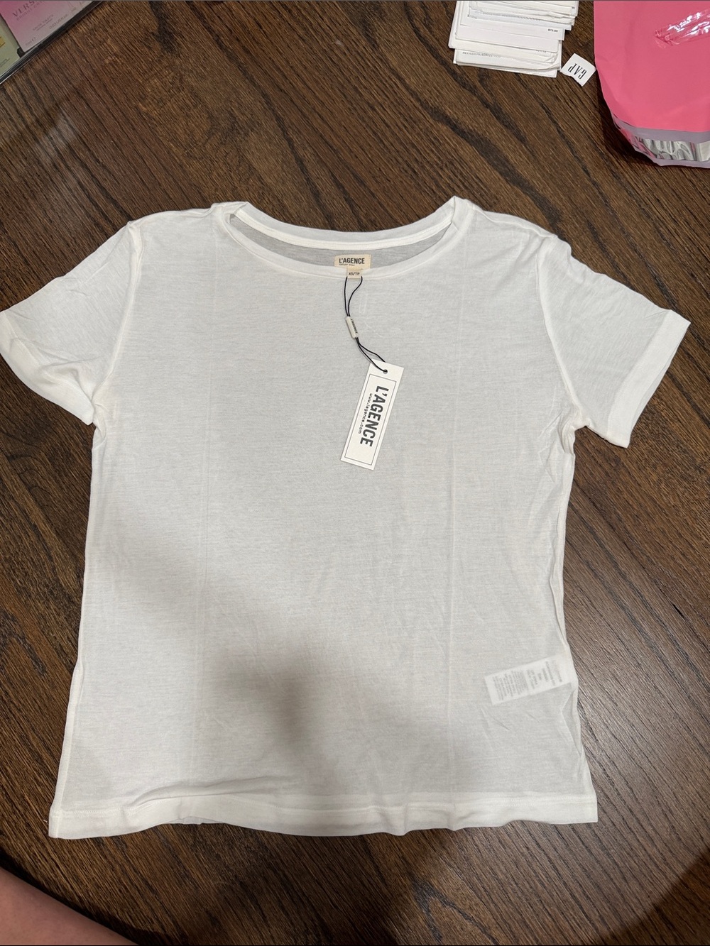 L'AGENCE Erin Tee off white BNWT